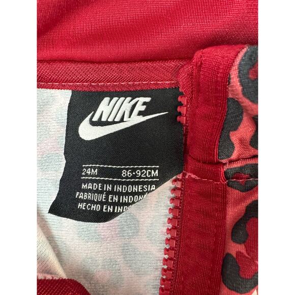 Nike jacket and pants track‎ outfit size 24 burgundy/red and black leopard print - Picture 5 of 8